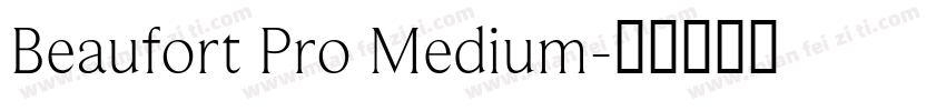 Beaufort Pro Medium字体转换